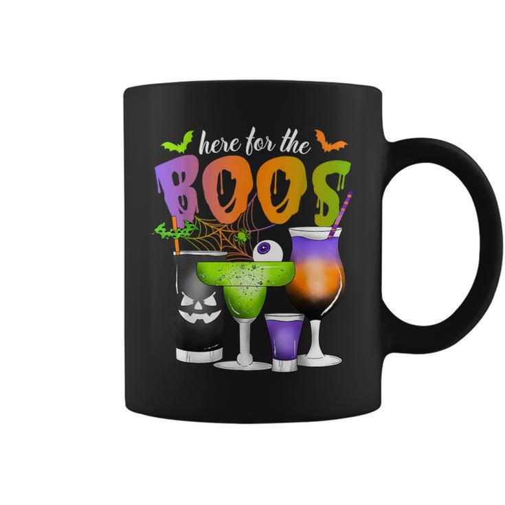 Here For The Boos Halloween Scary Glasses Drinking Spooky Coffee Mug