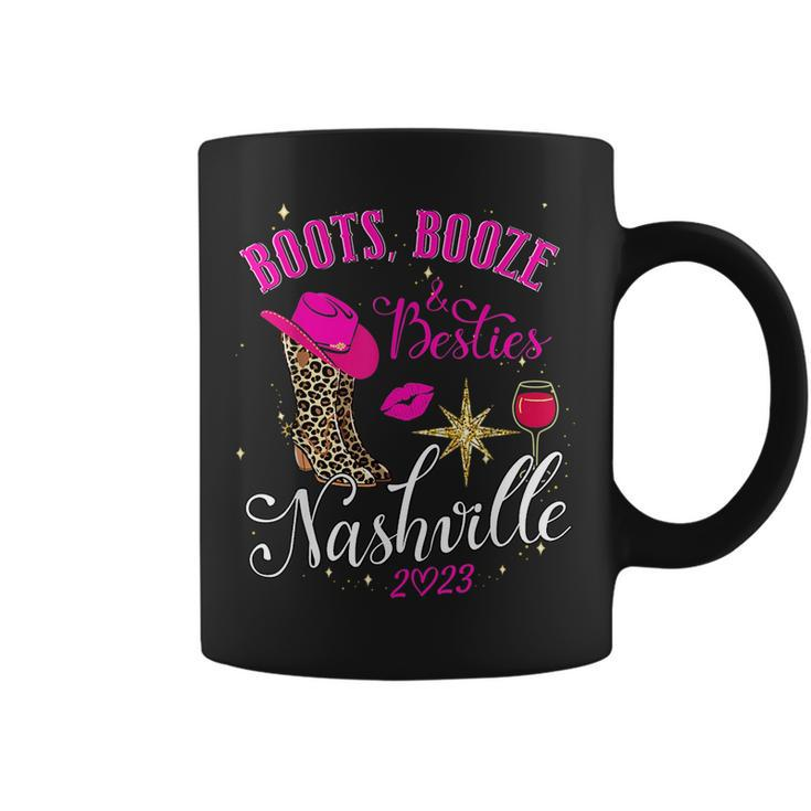 Boots Booze & Besties Nashville Girls Trip 2023 Weekend  Coffee Mug