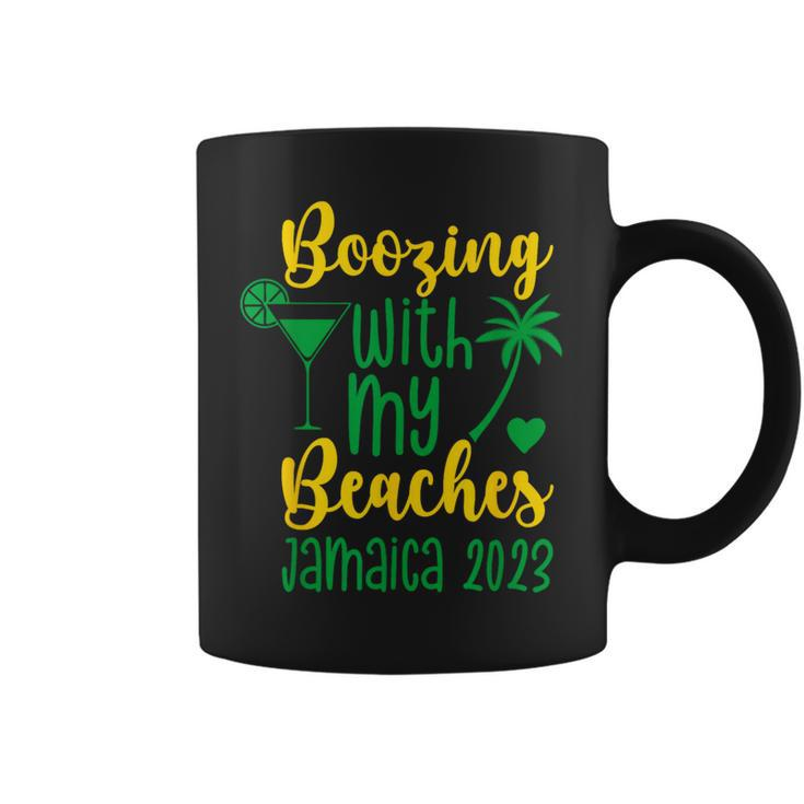 Boozing With My Beaches Jamaica 2023 Girls Trip Vacation Coffee Mug