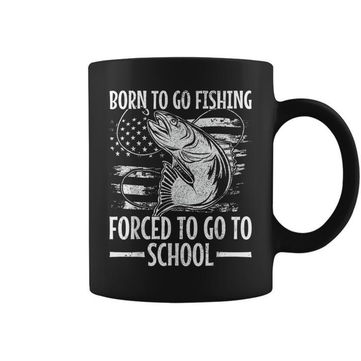 Born To Go Fishing Bass Fish Fisherman Boy Kid Fishing Coffee Mug