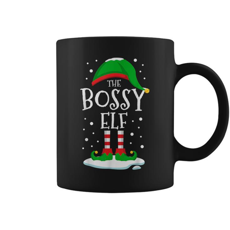 The Bossy Elf Christmas Family Matching Xmas Group Coffee Mug