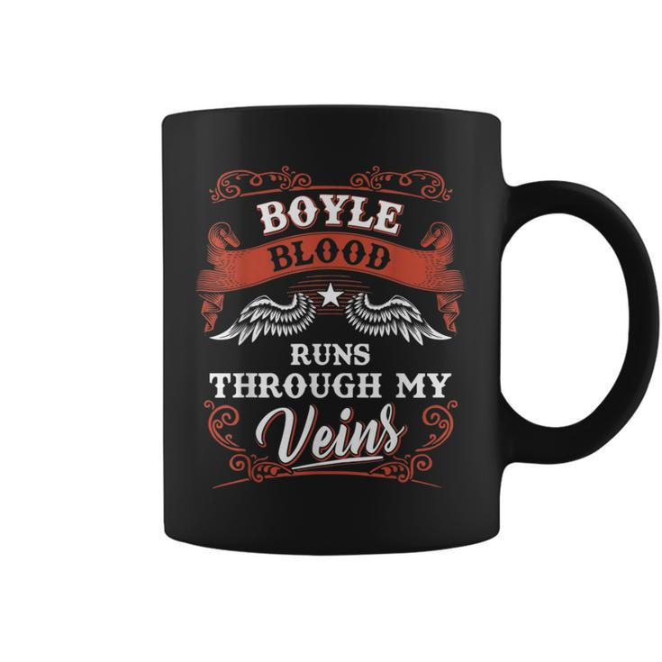 Boyle Blood Runs Through My Veins Family Christmas Coffee Mug