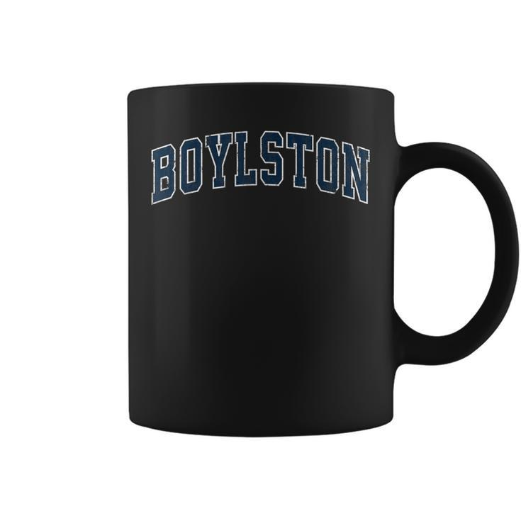 Boylston Massachusetts Ma Vintage Sports Navy Coffee Mug