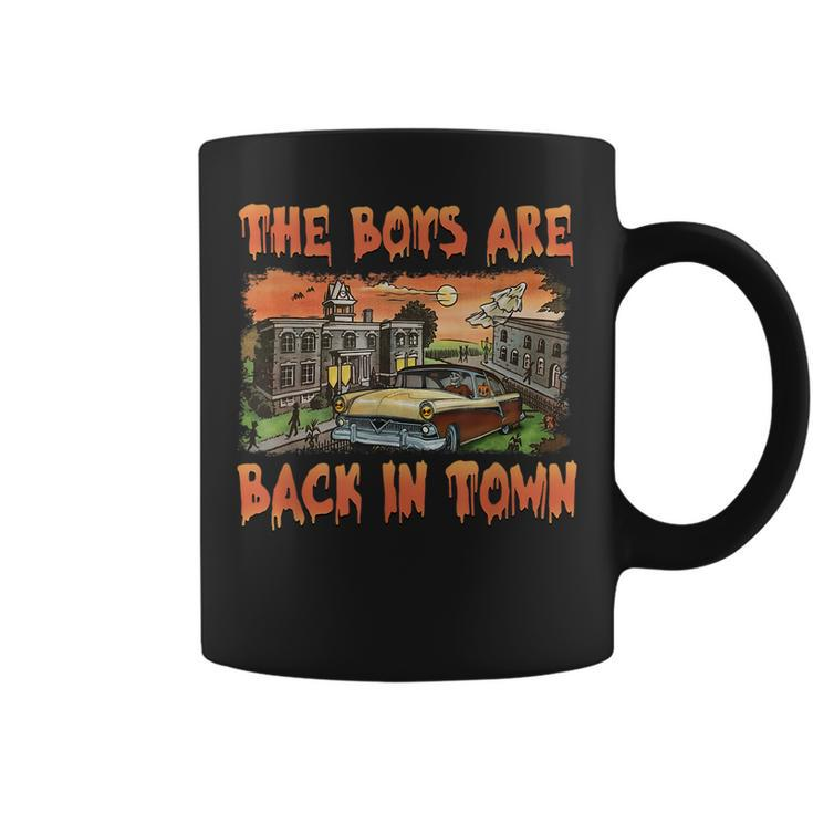 The Boys Are Back In Town Scary Halloween Town Spooky Season Coffee Mug