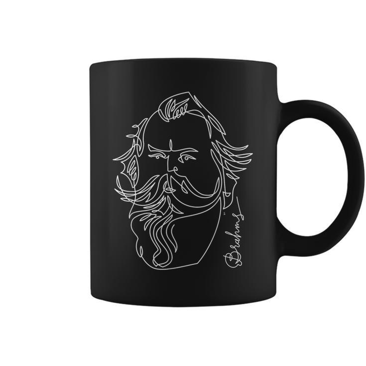 Brahms Great Composers Classical Portrait Coffee Mug