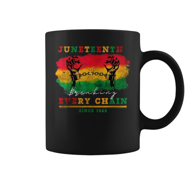 Breaking Every Chain Since 1865 Women Men Junenth Freedom  Coffee Mug
