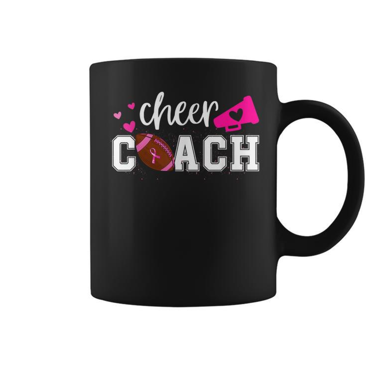 Breast Cancer Awareness Cheer Coach Football Pink Ribbon Coffee Mug