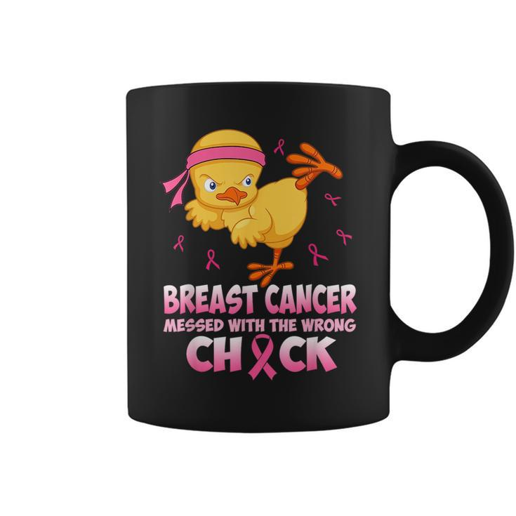 Breast Cancer Awareness Messed With The Wrongs Chick Funny Breast Cancer Awareness Funny Gifts Coffee Mug