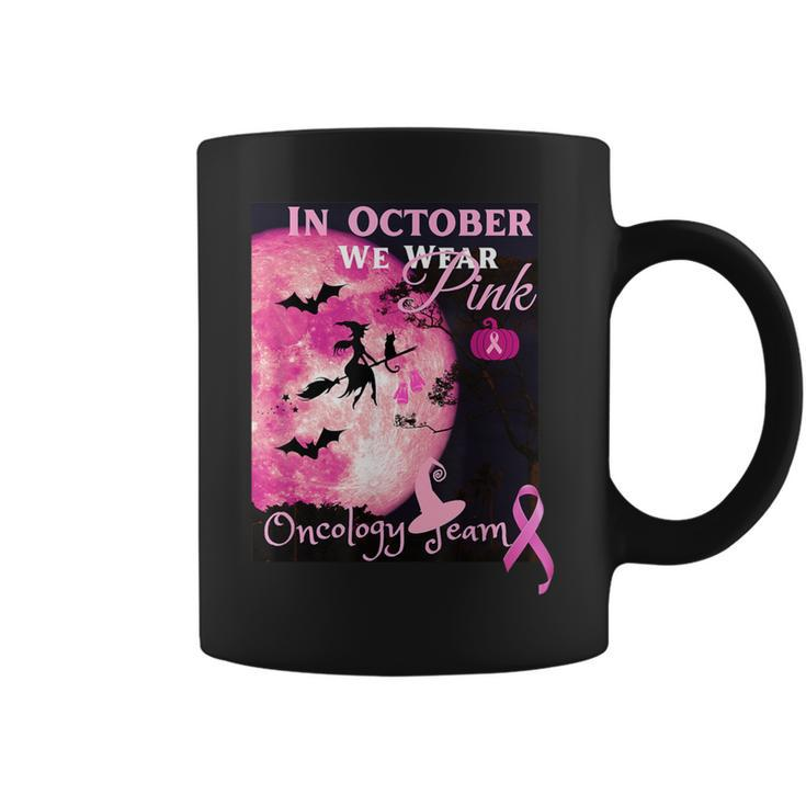 Breast Cancer Awareness In October We Wear Pink Halloween Coffee Mug