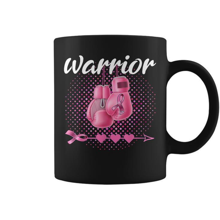 Breast Cancer Awareness Pink Boxing Gloves Warrior Coffee Mug