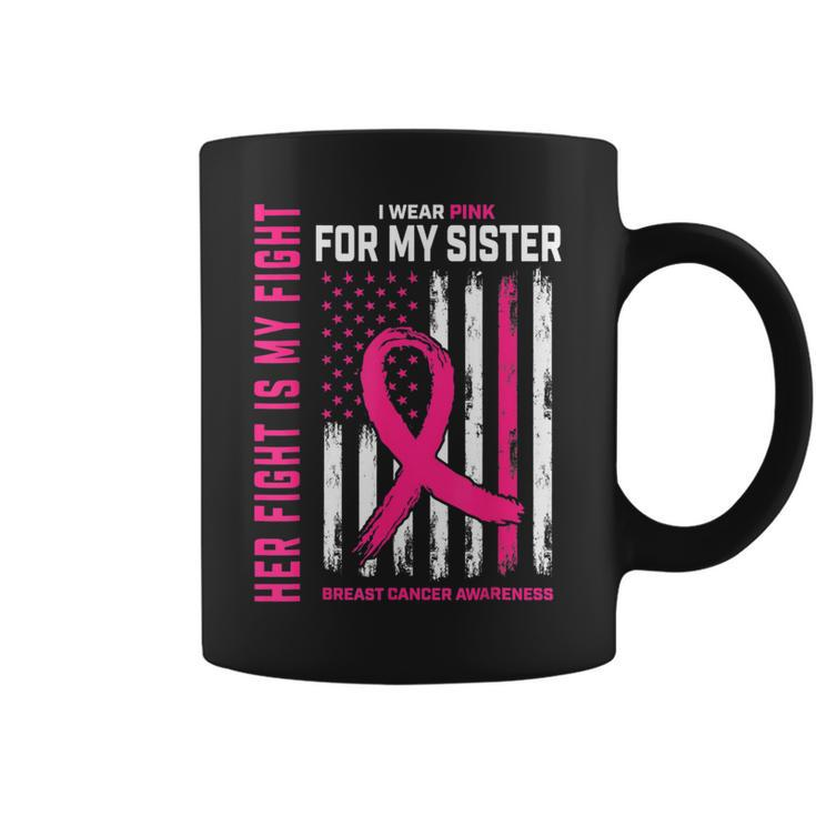 Breast Cancer Her Fight Is My Fight I Wear Pink Sister Coffee Mug