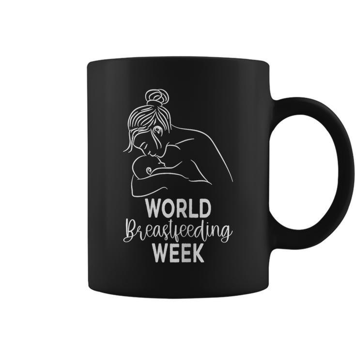 Breastfeeding Mom Hug And Kiss Baby World Breastfeeding Week  Coffee Mug