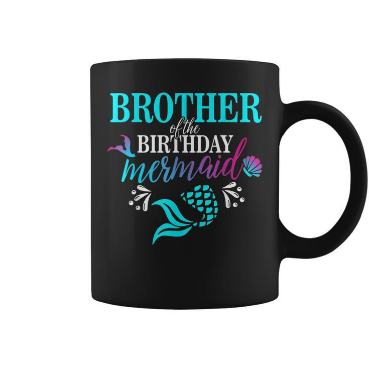 Brother Of The Birthday Mermaid Matching Family  Coffee Mug