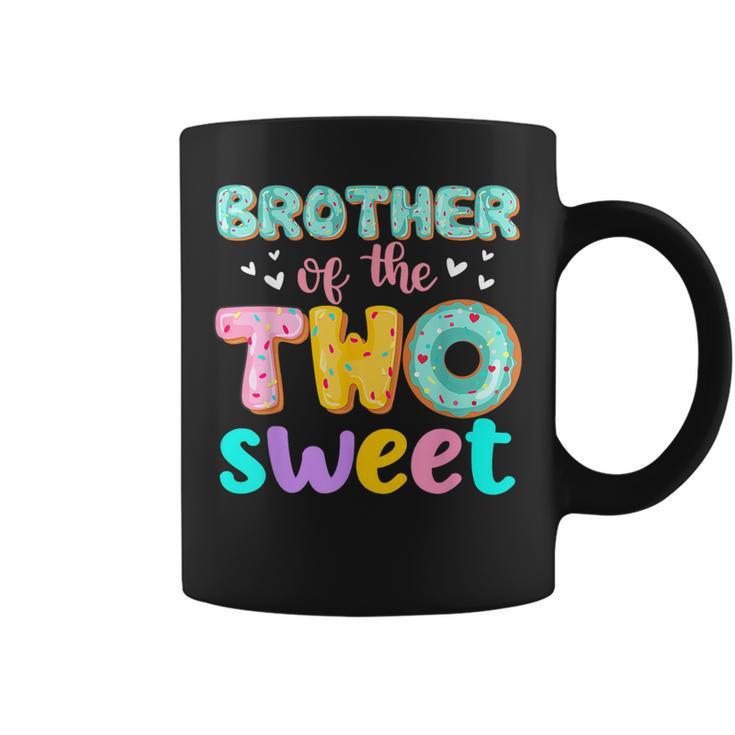 Brother Of The Two Sweet Donut Birthday Family Theme Girl  Coffee Mug