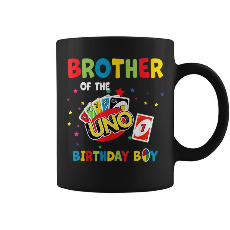 Brother Of The Uno Birthday Boy Uno Birthday Boy  Coffee Mug