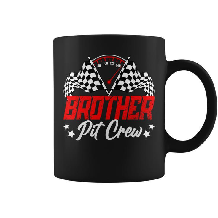 Brother Pit Crew Birthday Party Race Car Lover Racing Family Coffee Mug