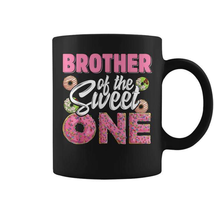 Brother Of The Sweet One Birthday 1St B-Day Donut One Party Coffee Mug