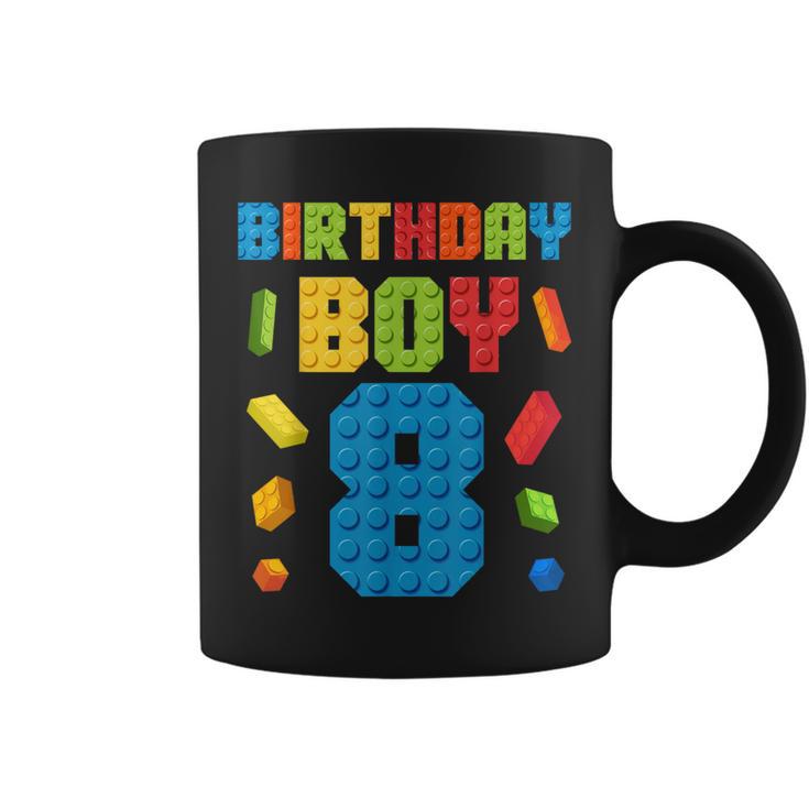 Building Bricks 8Th Birthday Boy 8 Eight Year Master Builder Coffee Mug