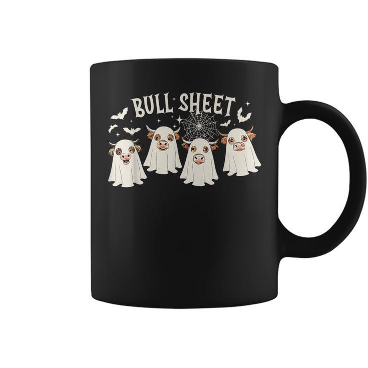 Bull Sheet Highland Cow Ghost Halloween Highland Cow Lover Coffee Mug