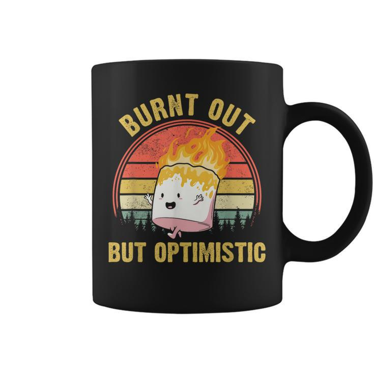 Burnt Out But Optimistic Cute Marshmallow For Camping  Camping Funny Gifts Coffee Mug