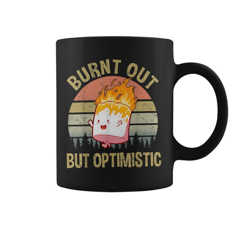 Burnt Out But Optimistic - Retro Vintage Sunset  Coffee Mug