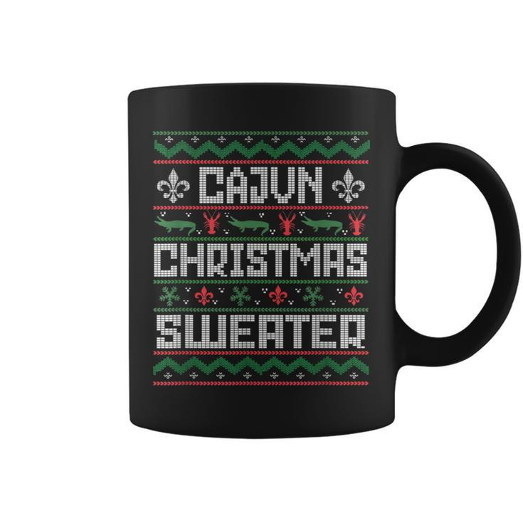 Cajun Ugly Christmas Xmas Sweater Louisiana Holiday Coffee Mug