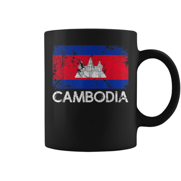 Cambodian Flag Vintage Made In Cambodia Coffee Mug