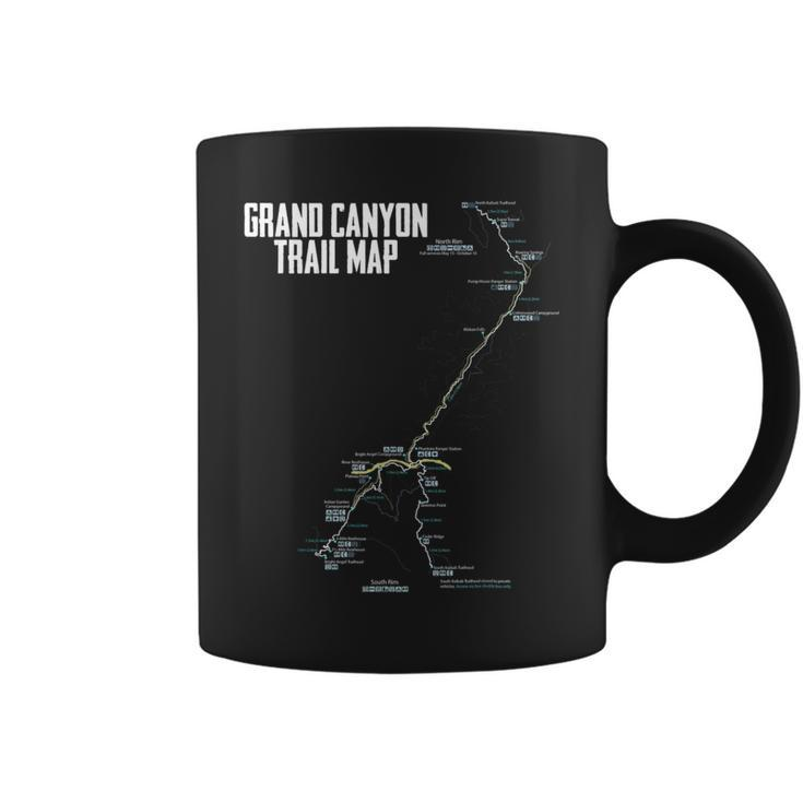 Camp Grand Canyon National Park Trail Map Camping Hiking  Coffee Mug