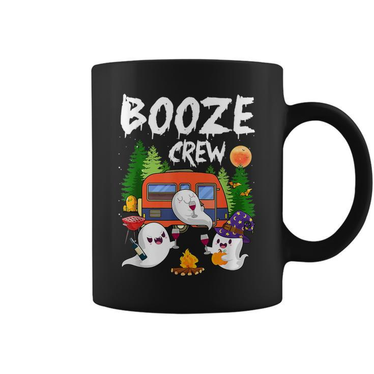 Camping Booze Crew Boos Drinking Beer Wine Halloween Coffee Mug
