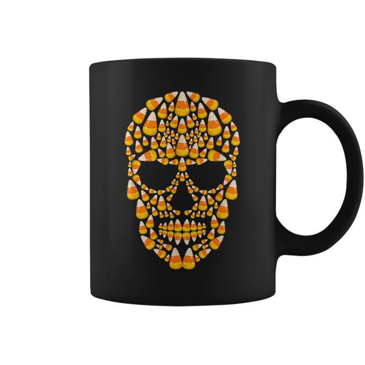 Candy Corn Skull Skeleton Halloween Costume Coffee Mug