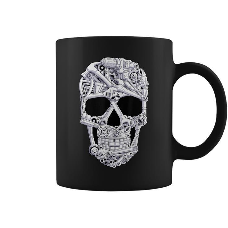 Car Mechanic Tools Skull Garage Halloween Costume Skeleton Coffee Mug
