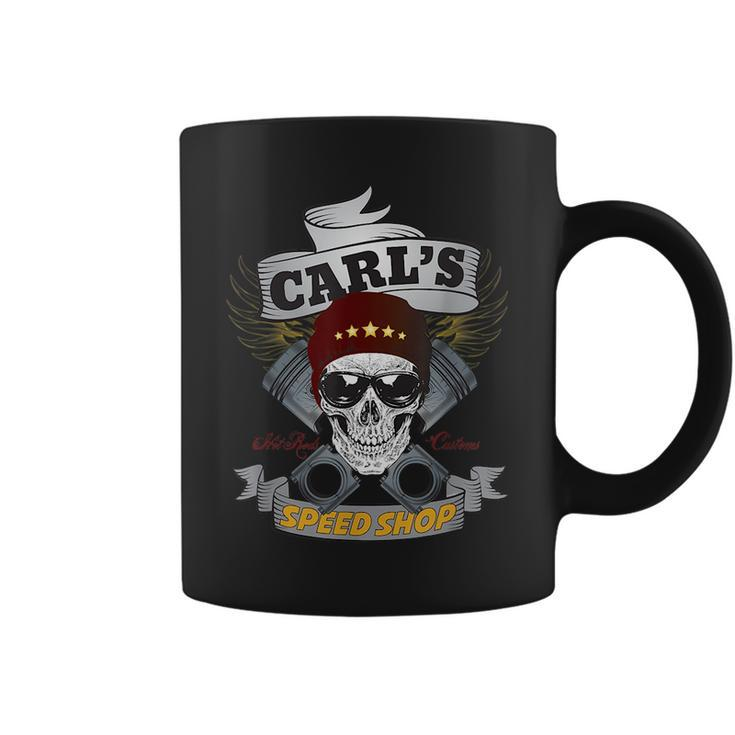 Carls Speed Shop  Funny Hot Rod Car Guy Coffee Mug