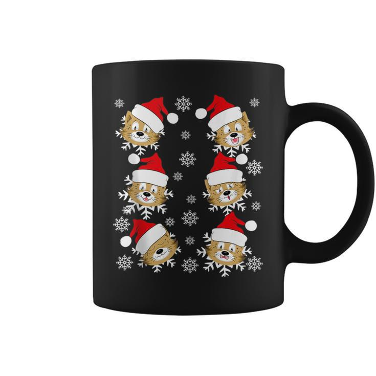Cat Face Expression Ugly Christmas Sweater Coffee Mug