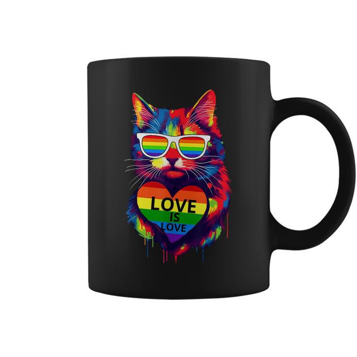 Cat Lgbt Flag Gay Pride Month Transgender Rainbow Lesbian Coffee Mug