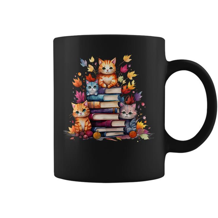 Cat Lover Cats And Books Book Lover Reading Lover Cat Coffee Mug