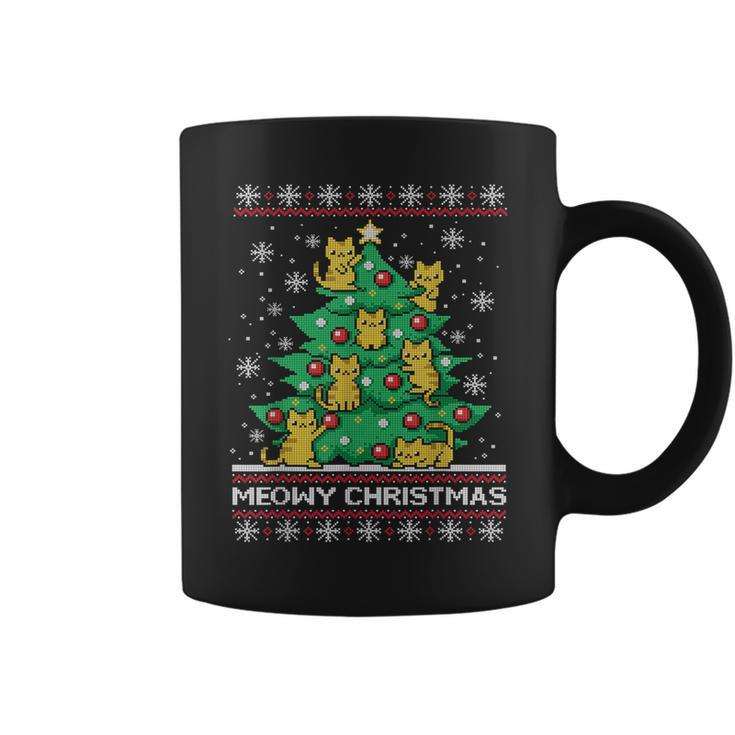 Cat Lover Tree Ugly Christmas Sweater Pun Coffee Mug