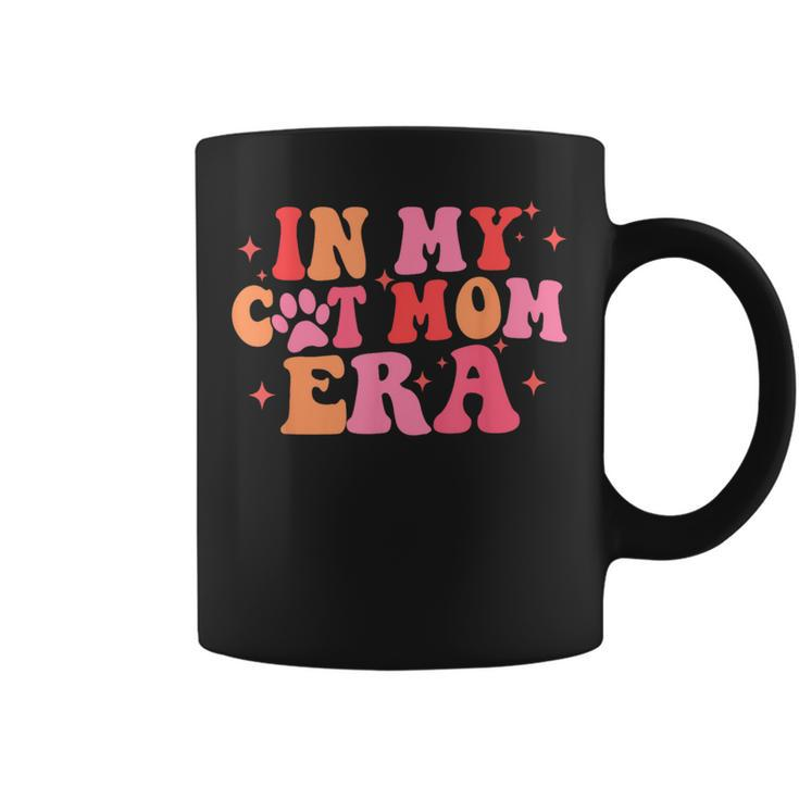 In My Cat Mom Era Groovy Mom Life Retro Coffee Mug