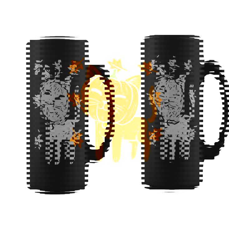Cat Pumpkin Cute Halloween Fall Autumn Thanksgiving Animal Halloween Coffee Mug