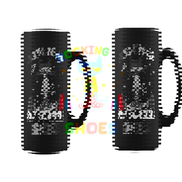 Cat Rocking I N My School Shoes Back To School Cat Lover Coffee Mug