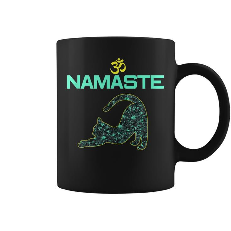 Cat Yoga Namaste Om Ying Yang Balance Yoga New Mat Coffee Mug