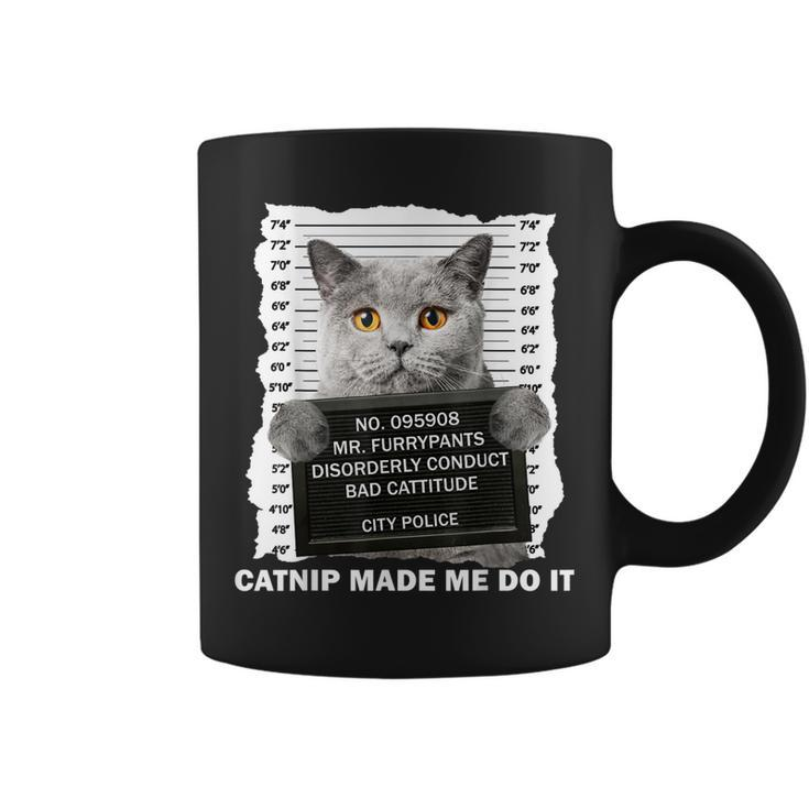 Catnip Made Me Do It Funny For Cat Lover Cat Dad Cat Mom Coffee Mug