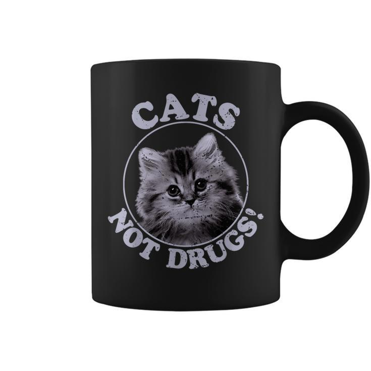Cats Not Drugs Munchkin British Longhair Coffee Mug