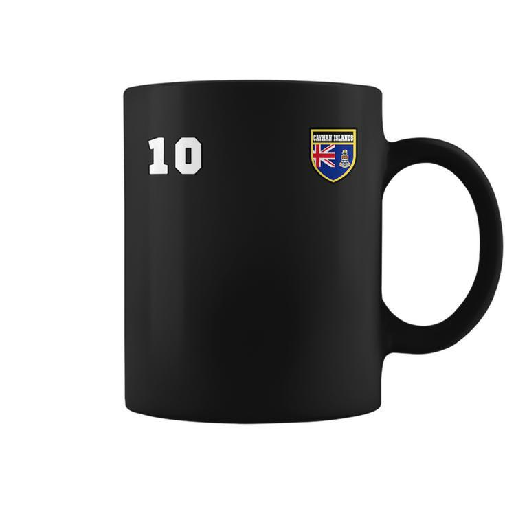 Cayman Islands Number 10 Soccer Flag Football Coffee Mug