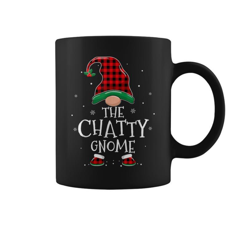 The Chatty Gnome Xmas Family Matching Plaid Christmas Gnomes Coffee Mug