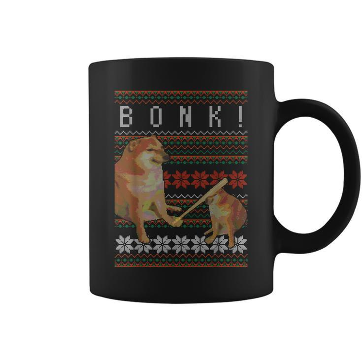 Cheems Bonk Ugly Christmas Sweater Doge Meme Coffee Mug