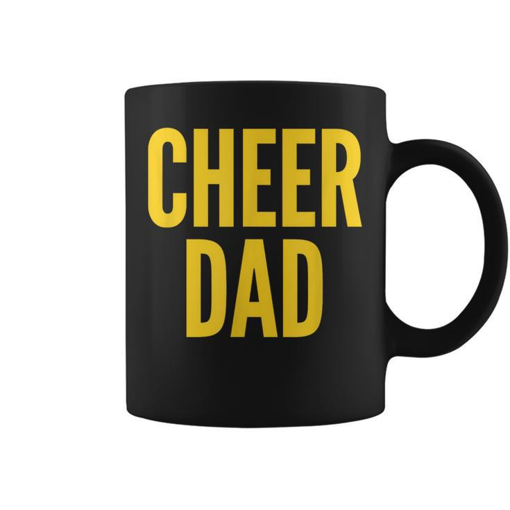 Cheer Dad Cheerleading Matching Parents Yellow Coffee Mug