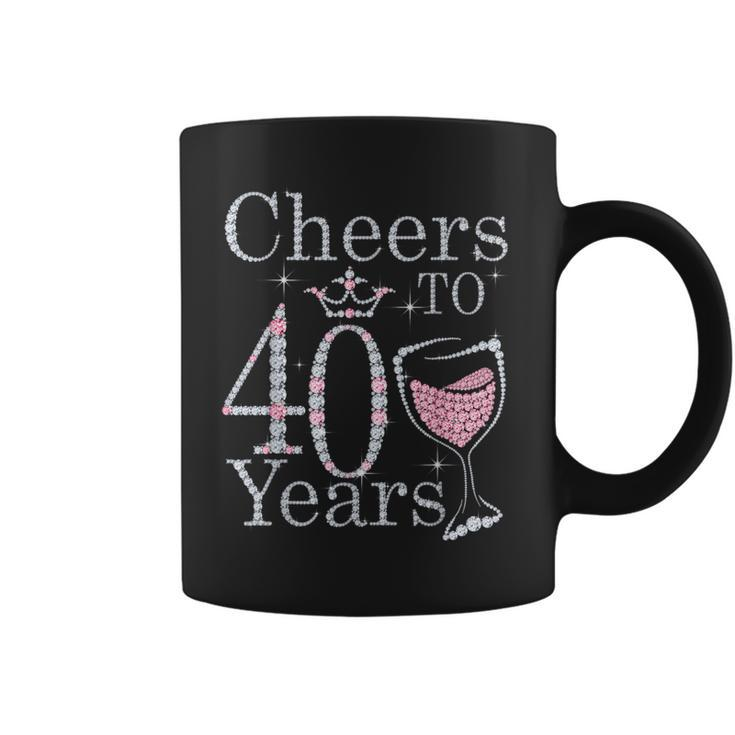 Cheers To 40 Years 1982 40Th Birthday For Coffee Mug