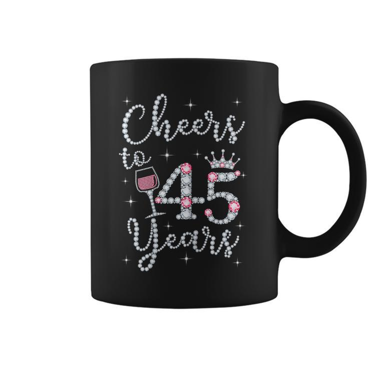Cheers To 45 Years 1974 45Th Birthday For Coffee Mug