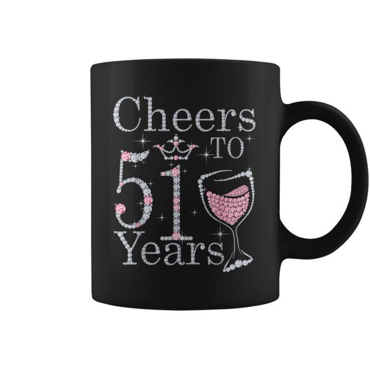 Cheers To 51 Years 1971 51St Birthday For Coffee Mug