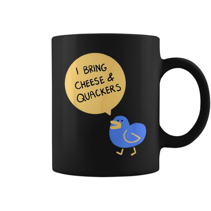 Cheese And Quackers Duck Pun  Coffee Mug